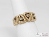 14k Gold Diamond Ring, 5.6g