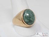 14k Gold Ring With Semi Precious, 9g