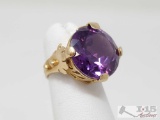 14k Gold Ring With Large Semi Precious Stone, 6.1g