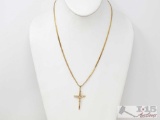 14k Gold Chain With 14k Pendant, 10.7g