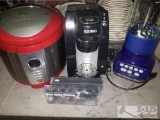 One Crockpot, One Keurig Coffee Machine, One Blender, and more