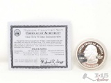 Giant .999 Silver 50 States Commemorative Coin With COA