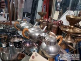 Brass and Silver Plated Dishes, Kitchen Utensils, and Candle Holders