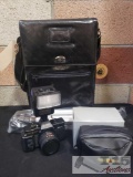 Gold Seal K-707 Camera with Case, Flash, and Tripod