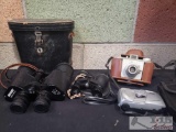 Belmont 7x50 and Focal 4x30 Binoculars with Kodak Pony 828 Camera