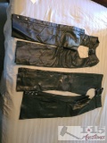 Two Pairs Of Harley Davidson Leather Chaps
