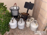 Turkey Fryer, Propane Tanks and BBQ