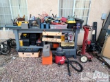 Work Bench, Tool Boxes, Battery Jumper, Handtools, And More