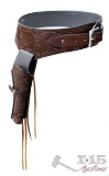 New 22 Caliber Medium oil tooled leather Western gun holster and belt.