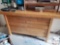 Wooden Work Bench with Drawers with Bullets amd Misc Items