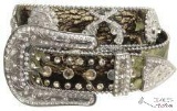 Showman Couture ? Western style bling camo belt with crossed guns conchos