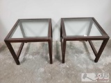 2 Glass End Tables