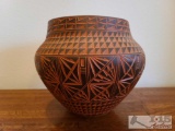 Native American M & R Romero Acoma Pottery - Signed By Artist