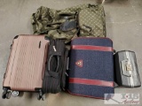 Five Miscellaneous Bags and suitcases