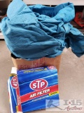 STP air filter and car cover