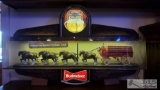 Budweiser Illuminated Clydesdale Two Sided Bar Clock