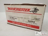 New In Box 200 Rounds Of Winchester 5.56mm 55 Grain, 3180 FPS MI93 Full Metal Jacket