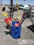 Brooms, Shovels, Gas Can, and More