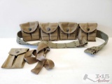 Military Duty Belt With 4 Magazine Pouches, and More!