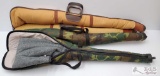 3 Rifle Csses With Socks and Wooden Stocks