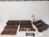 Vintage G Scale Train Cars With 26 Straight Track Pieces