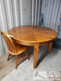 Wooden Table With Chair
