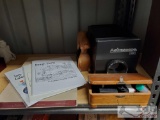 Astrascope 5000, Wooden Box Audubon Early Drawing, and Prints