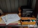 Astrascope 5000, Wooden Box Audubon Early Drawing, and Prints