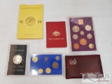 1980 Singapore Year Of The Monkey 6 Uncirculated Coin Set, 1972 Eisenhower Dollar, Russia/USSR -