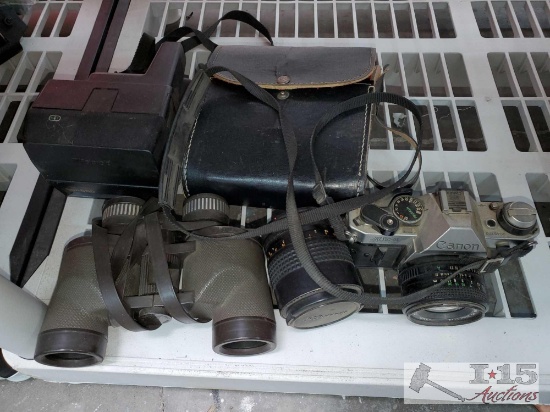 Binoculars, Canon Camera, Lens, And More