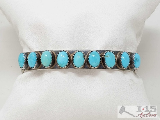 Native American SC Turquoise Cuff Bracelet