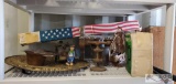 Complete U.S. Flag Kit, Sure Shot Sprayer, Small Stool, Decorative Items, Baseball Bat, and More