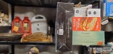 2 Lanterns, Electric Griddle, Double Burner, Toast Master, Antique Spoon Display, and More