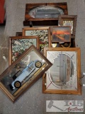 8 Pieces of Framed Artwork, and 2 Mirrors
