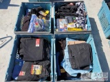 4 Totes Full Of Mens Jeans, Socks, Pocket-Ts, and More