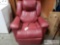 Red leather recliner electric