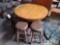 Dinningroom Table, 2 Bar Stools, And Wooden Chair