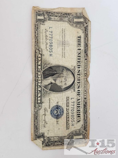 1935E 1 Dollar Silver Certificate