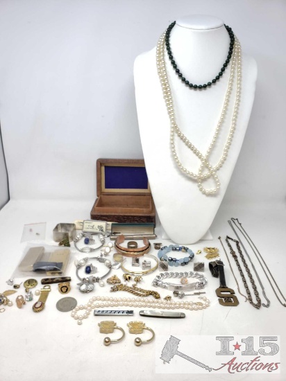 Costume Jewelry And Jewelry Box