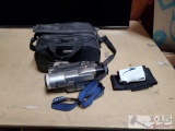 Sony Video Camera, Nikon Coolshot, And Case