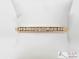 14k Gold Bracelet With Diamonds, 19.9g