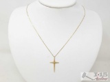 14k Gold Chain And Pendant, 2.5g