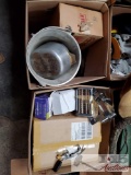 Regular Pint Mason Jars, Plastic Tupperware, Metal Water Bucket And More