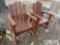 2 Outdoor Wooden Rocking Chairs