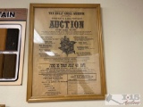 Framed The Holly Knoll Museum Auction Sign