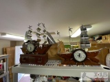 2 Wooden Decorative Clocks