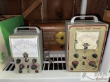 2 Vintage Henthkit Voltmeters, and Monarch Radio