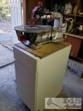 Craftsman Scroll Saw and Cabinet Containing Misc. Items