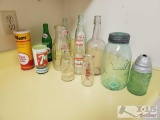 Vintage Soda Bottles, Jars, Milk Bottle, And More