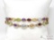 2 14K Gold Semi-Precious Stone Bracelets- 15g